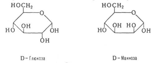 D-клюкоза, D-манноза