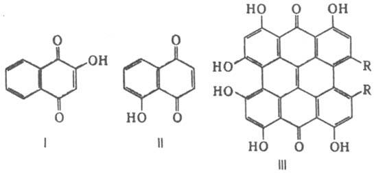 Лавсон, юглон и гиперицин