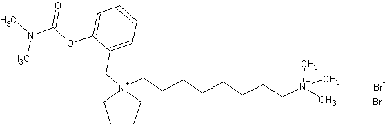 1-(N-(2-диметилкарбамоксибензил)пирролий)-8-(N,N,N-триметиламмоний)октана дибромид